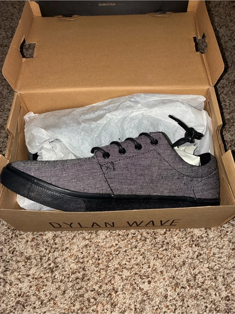 Dylan Wave Men's Gray Casual Canvas Slip-On Sneaker NIB